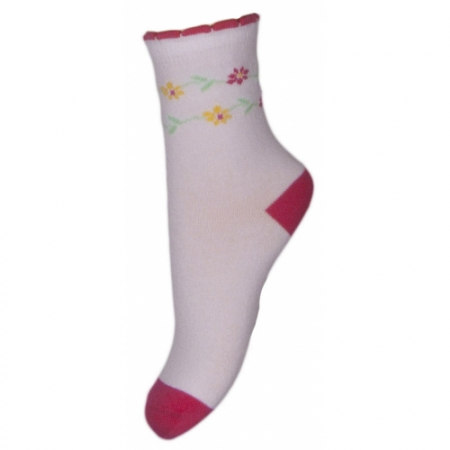 Sosete bebelusi si copii - Sosete pentru fete Milusie B2220A2-15-17-cm, Alb