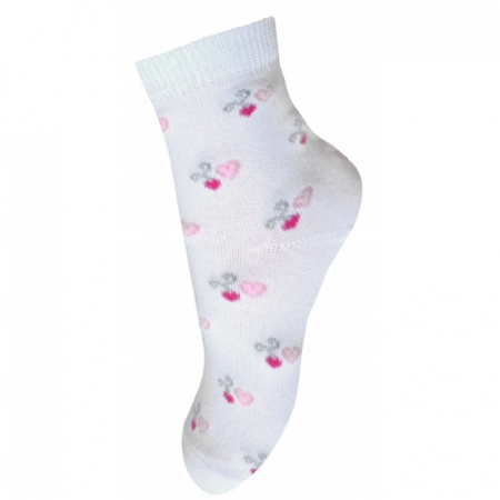 Sosete bebelusi si copii - Sosete pentru fete Milusie B2220A7-15-17-cm, Alb