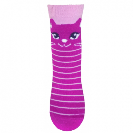 Sosete bebelusi si copii - Sosete pentru fete Milusie B2220F2-13-14-cm, Fucsia