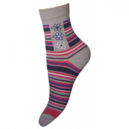 Sosete bebelusi si copii - Sosete pentru fete Milusie B2220G4-15-17-cm, Gri