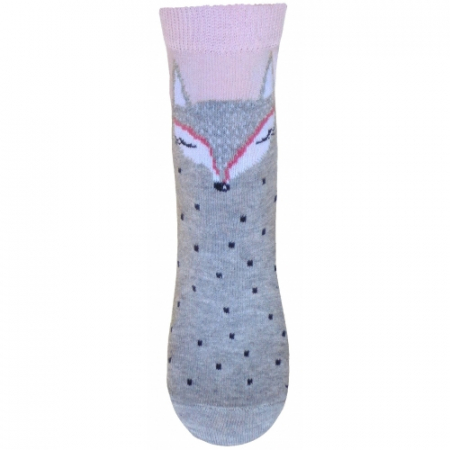 Sosete bebelusi si copii - Sosete pentru fete Milusie B2220G8-15-17-cm, Gri