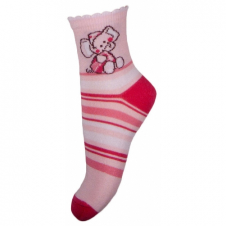 Sosete bebelusi si copii - Sosete pentru fete Milusie B2220R5-15-17-cm, Roz