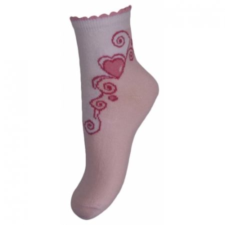 Sosete bebelusi si copii - Sosete pentru fete Milusie B2220R6-15-17-cm, Roz