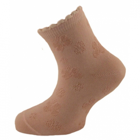 Sosete bebelusi si copii - Sosete pentru fete Milusie B2233-C1-21-22-cm, Crem