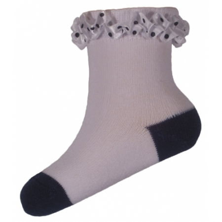 Sosete bebelusi si copii - Sosete pentru fete Milusie B2241-B-7-8-cm, Bleumarin