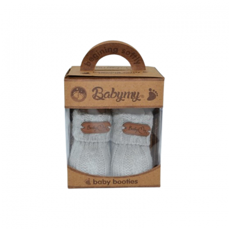 Sosete tricotate pentru bebelusi, Mini Junior, SSTRT-MJ8, Gri [1]