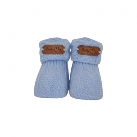 Sosete bebelusi si copii - Sosete tricotate pentru bebelusi, Mini Junior, SSTRT-MJ10, Albastru