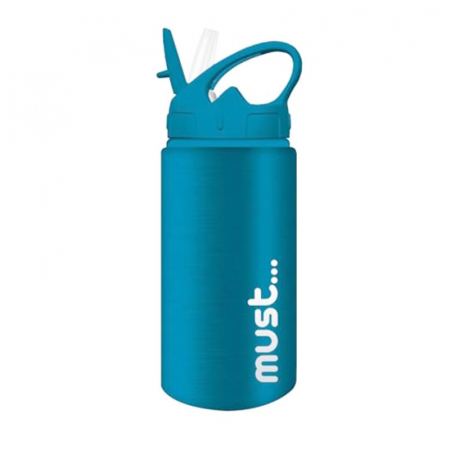 Sticle pentru apa copii - Sticla de apa din otel inoxidabil pentru copii 500 ml Must Water Canteen 618345-A, Albastru