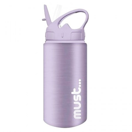 Sticle pentru apa copii - Sticla de apa din otel inoxidabil pentru copii 500 ml Must Water Canteen 618345-M, Mov