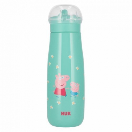 Sticle pentru apa copii - Sticla de apa pentru copii, 450 ml Nuk Mini-Me Peppa Pig, 441618, 12 luni+, Verde
