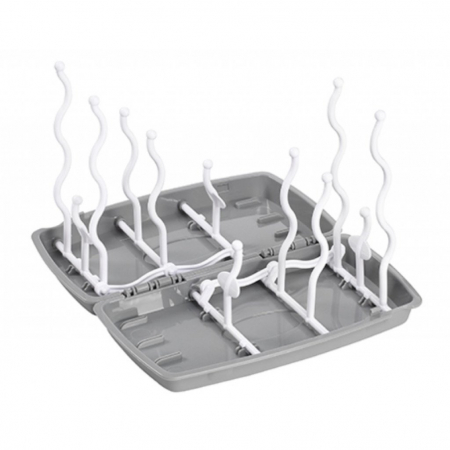 Biberoane si tetine - Suport pentru uscarea biberoanelor si accesoriilor BabyOno 1071/02, Gri