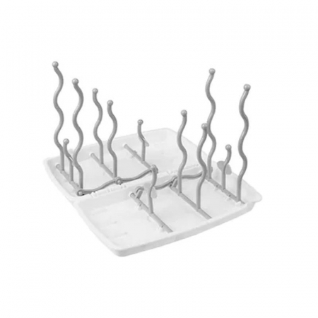 Biberoane si tetine - Suport pentru uscarea biberoanelor si accesoriilor BabyOno 1071/01, Alb