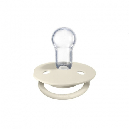 Suzeta anatomica din silicon Bibs De Lux Ivory 195374, Crem [0]