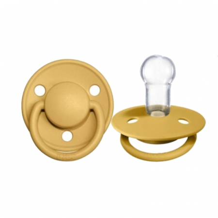 Suzeta anatomica din silicon Bibs De Lux Mustard 195510, Galben [1]