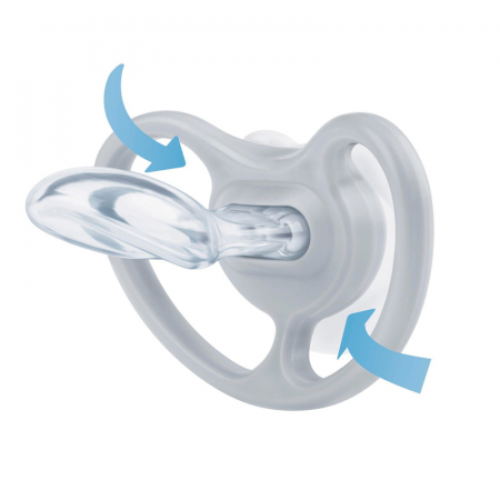 Suzeta ortodontica din silicon 6-18 luni Nuk Space 736385R [1]