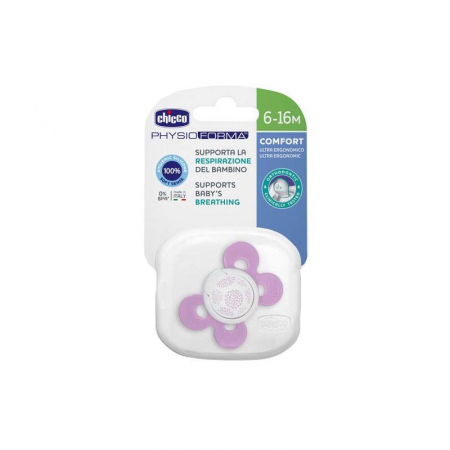 Suzeta ortodontica din silicon 6-16 luni Chicco Physio Forma 059041 [1]