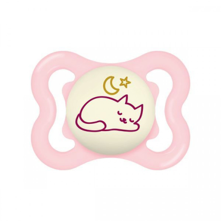 Suzete - Suzeta ortodontica din silicon MAM Supreme Night 851025, Roz