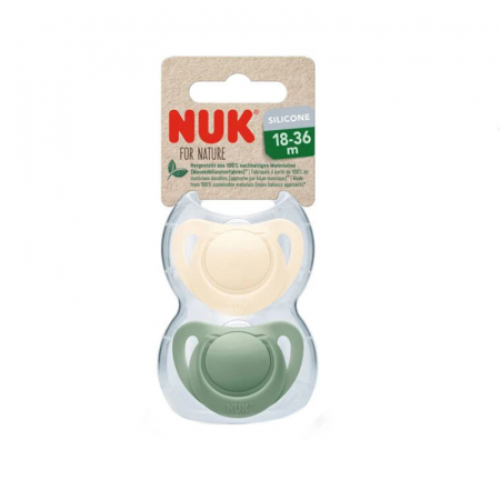 Suzeta ortodontica din silicon Nuk For Nature 18-36 luni 10739859, Verde [1]