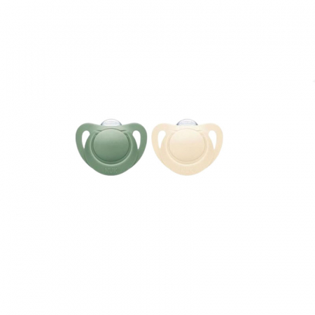 Suzete - Set 2 suzete ortodontice din silicon Nuk For Nature, 10736952, Verde