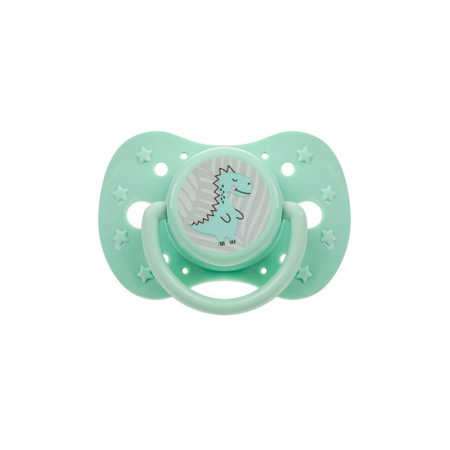 Suzete - Suzeta simetrica din silicon, 6-12 luni, Akuku A0588, Verde