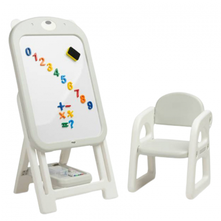 Jocuri si jucarii educative - Tabla educativa cu scaun pentru copii Toyz 393162, Gri