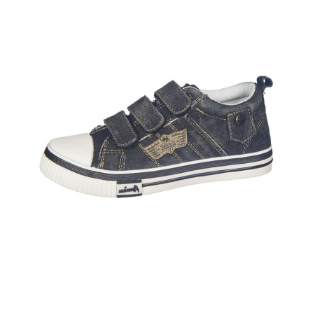 Tenisi baieti - Tenisi din panza pentru baieti American Club 475/17G-32, Gri
