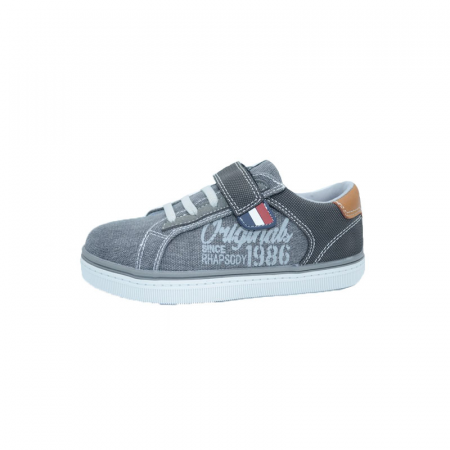 Tenisi baieti - Tenisi din panza pentru baieti American Club 702008-K-32, Gri