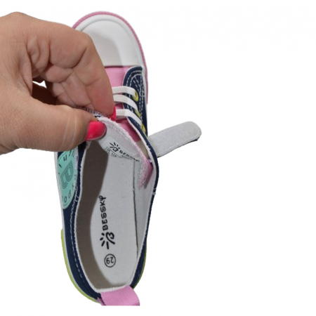 Tenisi din panza pentru fete Bessky MY008-3C, Multicolor [3]