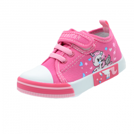 Tenisi fete - Tenisi din panza pentru fete American Club 21/21F_26, Fucsia