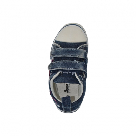 Tenisi din panza pentru fete, American Club CA336N, Bleumarin [2]