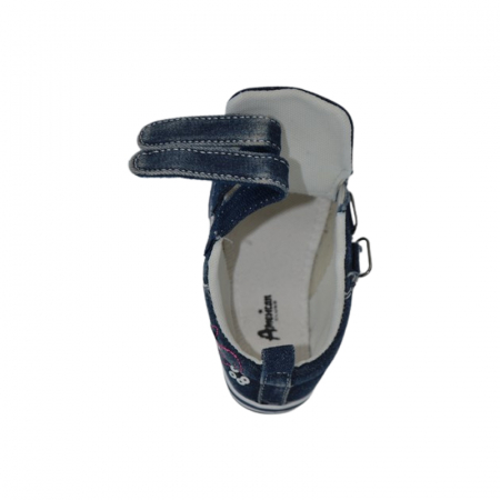 Tenisi din panza pentru fete, American Club CA336N, Bleumarin [3]