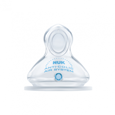 Tetina anti colici din silicon 0-6 luni M Nuk First Choice+ 709278M, Transparent [1]