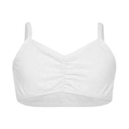 Lenjerie intima - Bustiera, sutien cu bretele subtiri, din bumbac, pentru fete, Marcinkowski 1809A, Alb