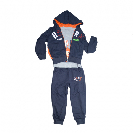 Trening - Trening 3 piese pentru baieti Happy House HB-8889B, Bleumarin
