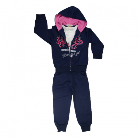 Trening - Trening 3 piese pentru fete Happy House HH550, Bleumarin