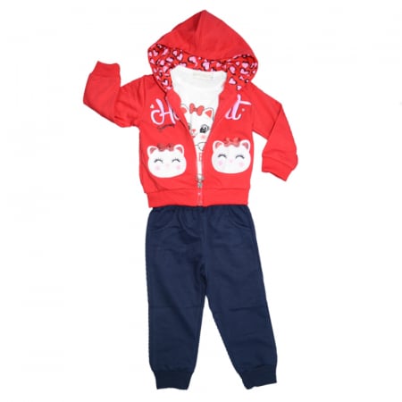 Trening - Trening 3 piese pentru fete Happy House HH547M, Multicolor