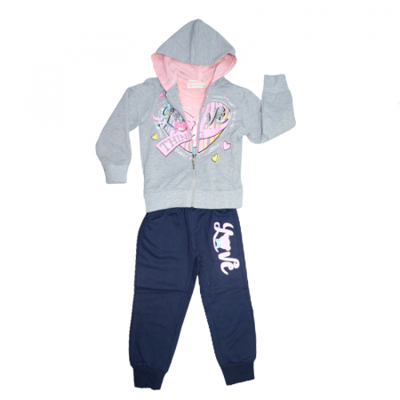 Trening - Trening 3 piese pentru fete Happy House HH549M, Multicolor