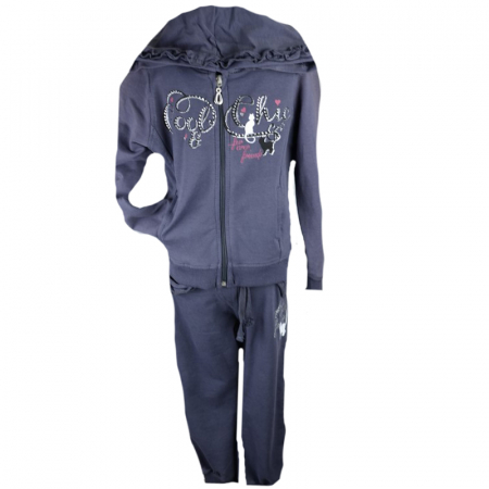 Trening - Trening pentru fete Wendee DS21108-1B-110-cm, Gri