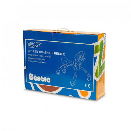 Tricicleta 2 in 1 pentru copii, Toyz Beetle Green 525515, Verde [4]
