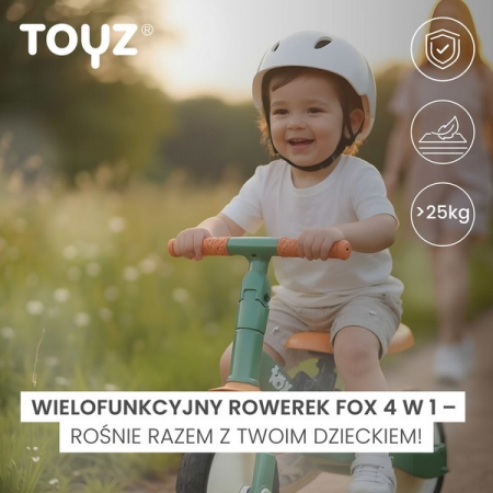 Tricicleta 4 in 1 pentru copii, Toyz Fox 322296, Verde [1]
