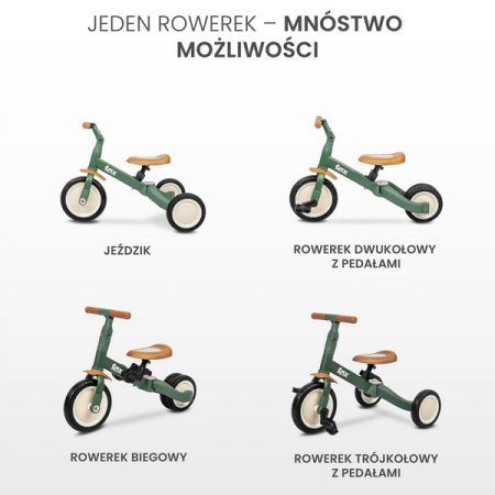 Tricicleta 4 in 1 pentru copii, Toyz Fox 322296, Verde [2]