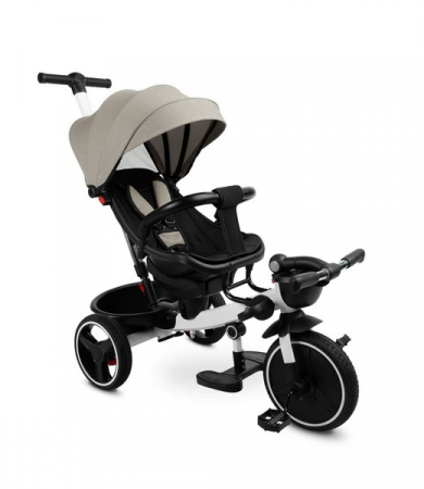 Tricicleta pentru copii, cu pozitie de somn si scaun reversibil, Toyz Dash 03580, Gri [2]