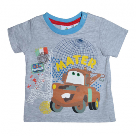 Tricouri baieti - Tricou cu maneca scurta pentru baieti Disney 250423-G, Gri