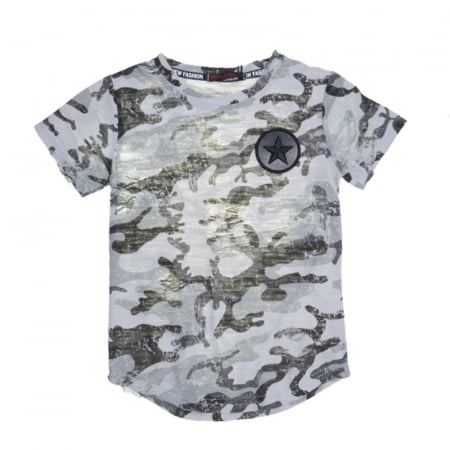 Tricouri baieti - Tricou cu maneca scurta pentru baieti Happy House KK-459, Gri