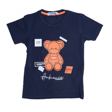 Tricouri baieti - Tricou cu maneca scurta pentru baieti Happy House HB-8787, Bleumarin