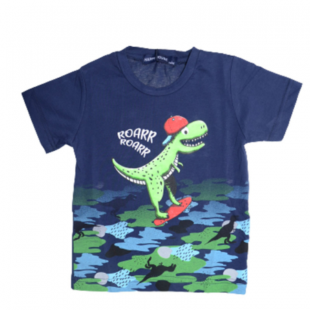 Tricouri baieti - Tricou cu maneca scurta pentru baieti Happy House HB-8785, Bleumarin