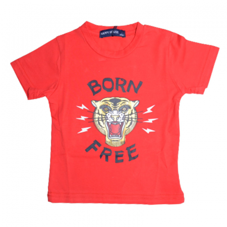 Tricouri baieti - Tricou cu maneca scurta pentru baieti Happy House HB-8786R, Rosu