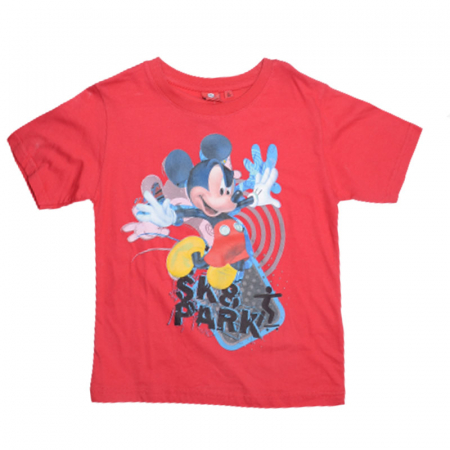 Tricouri baieti - Tricou cu maneca scurta pentru baieti Disney Mickey Mouse DSNM-1, Rosu