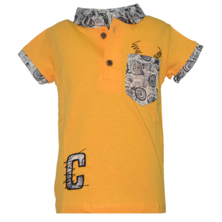Tricouri baieti - Tricou cu maneca scurta pentru baieti Modima 180323-P, Galben