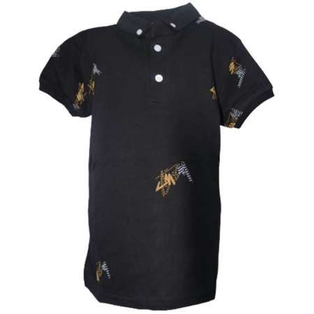 Tricouri baieti - Tricou cu maneca scurta pentru baieti Modima 180323-U, Negru